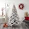7ft. Pre-Lit Flocked Austria Fir Artificial Christmas Tree, White LED Lights
